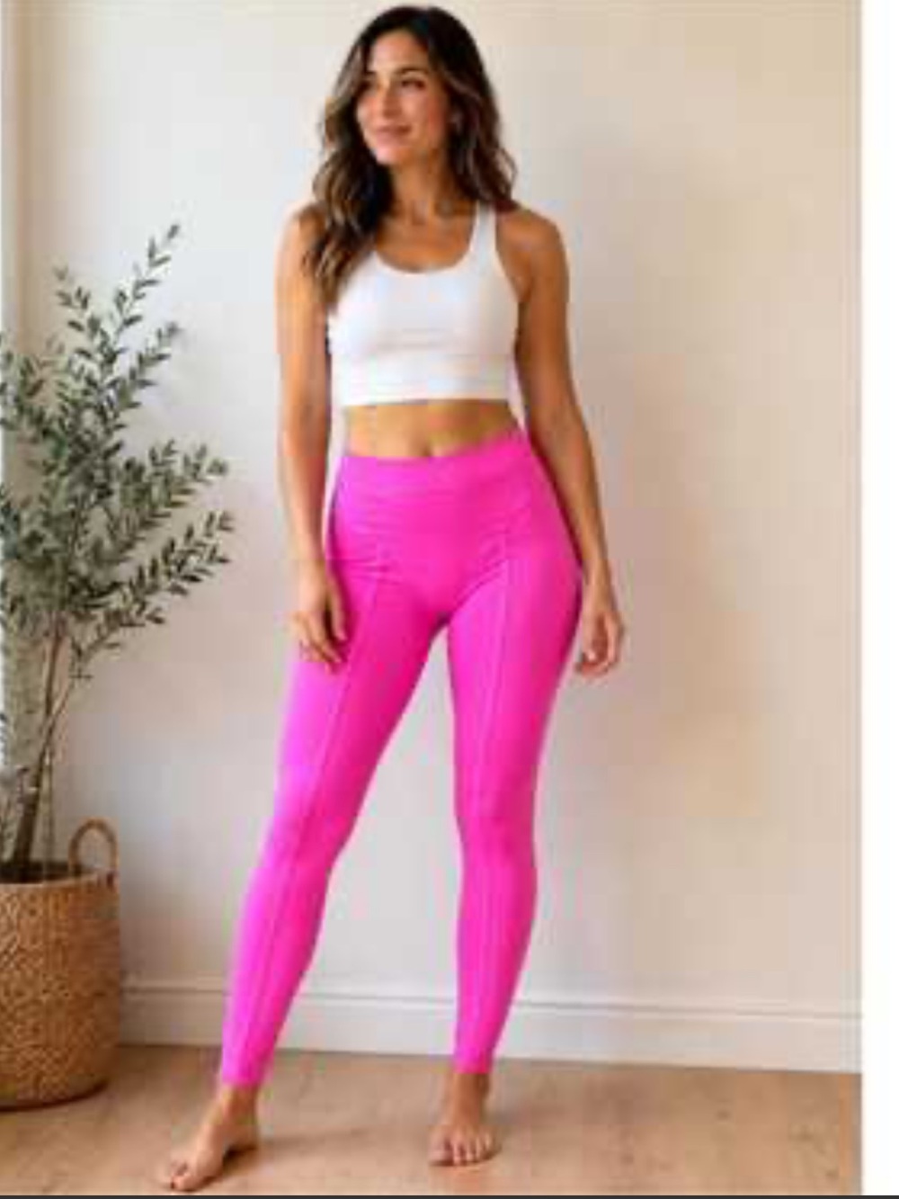 Peloton BRITTANY ALLEN Hot Pink High-Waist Performance Leggings Size M
